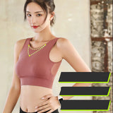 Rápida secagem malha Racerback Sports Bra para mulheres, sem costura, acolchoado, ioga, treino, Activewear