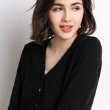 Cardigans femininos 2025 primavera outono malhas moda coreana cardigan estilo curto topos com decote em v malha outerwears suéteres sólidos