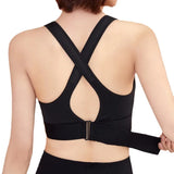 Sutiãs esportivos para mulheres zíper frontal alça ajustável à prova de choque elástico fitness atlético sutiã fino yoga colheita topo