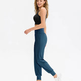 Calças Jogger Femininas Soltas de Secagem Rápida para Yoga com Bolso, Calças Casuais para Corrida e Treino Fitness
