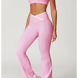 Conjunto de yoga 2 peças roupas de treino feminino agasalho roupas de ginástica cintura alta bell-bottoms sexy fitness bta terno esportivo