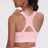 Sutiãs Esportivos Femininos com Recortes, Respiráveis, Sem Costura, Elásticos, com Costas Bonitas, Sutiã de Yoga com Copas Removíveis, Roupa Esportiva para Academia