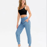 Calças Jogger Femininas Soltas de Secagem Rápida para Yoga com Bolso, Calças Casuais para Corrida e Treino Fitness