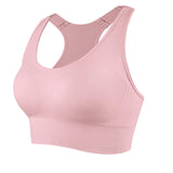 Sutiãs Esportivos Femininos com Recortes, Respiráveis, Sem Costura, Elásticos, com Costas Bonitas, Sutiã de Yoga com Copas Removíveis, Roupa Esportiva para Academia