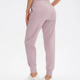 Calças Jogger Femininas Soltas de Secagem Rápida para Yoga com Bolso, Calças Casuais para Corrida e Treino Fitness