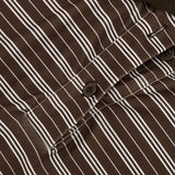 Camisetas Casuais com Estampa Listrada para Mulheres, Moda de Verão, Camiseta de Manga Curta com Gola, Look de Streetwear Feminino para Férias na Praia