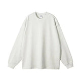 Nova camisa base básica para primavera e outono versátil cor sólida topo puro algodão manga longa solta camiseta para mulher