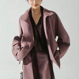 Trench coat de grandes dimensões feminino outono solto ajuste jaqueta cintura-empregando manga raglan outerwear casual casaco elegante roupa diária