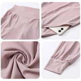 Calças Jogger Femininas Soltas de Secagem Rápida para Yoga com Bolso, Calças Casuais para Corrida e Treino Fitness