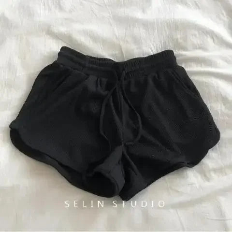 Corredores shorts feminino S-5XL vintage sólido streetwear musculação casual verão feminino casa concurso sexy roupas básicas ulzzang