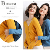 Cardigans femininos 2025 primavera outono malhas moda coreana cardigan estilo curto topos com decote em v malha outerwears suéteres sólidos