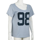 Camisetas de grandes dimensões para mulheres streetwear manga curta y2k topo tshirt personagem impressão grunge roupas ropa de mujer