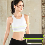 Rápida secagem malha Racerback Sports Bra para mulheres, sem costura, acolchoado, ioga, treino, Activewear