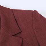 Conjuntos de blazer e calça comprida femininos ou blazer chique com cadarço para primavera ou calça casual de perna larga para mulheres.