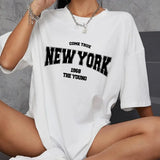 Camisetas oversized de 1968 The York Is Young Woman, camisetas criativas para o dia a dia, roupas streetwear, tops Y2K, roupas femininas
