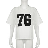 Camisetas de grandes dimensões para mulheres streetwear manga curta y2k topo tshirt personagem impressão grunge roupas ropa de mujer