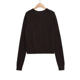 Cardigans para mulheres camisola marrom elegante outerwears malha cardigan aconchegante blusas mulher colete malhas femmes y2k topo colheita