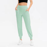 Calças Jogger Femininas Soltas de Secagem Rápida para Yoga com Bolso, Calças Casuais para Corrida e Treino Fitness