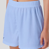 Shorts casuais com cintura elástica para mulheres, confortável, respirável, cor sólida, esportes, calças de cinco quartos, verão, novo, 2022