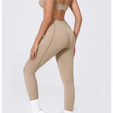 Yoga esportes conjuntos de fitness cintura alta hip-lifting calças abertas volta sutiã terno casual correndo treino ginásio leggings sexy conjuntos femininos