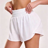Shorts Casuais Femininos, Cintura Elástica, com Bolsos, Adequados para Fitness e Corrida ao Ar Livre, Versáteis para Múltiplas Ocasiões