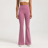 Leggings de yoga de alta qualidade calças de yoga finas cintura alta calças de perna larga bottoms respirável ginásio casual esportes sino leggings feminino