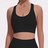 Sutiãs Esportivos Femininos com Recortes, Respiráveis, Sem Costura, Elásticos, com Costas Bonitas, Sutiã de Yoga com Copas Removíveis, Roupa Esportiva para Academia