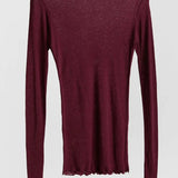 Alta qualidade simples t camisa feminina elástica básica camisetas femininas casuais topos de manga longa sexy fina camiseta ver através