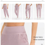 Calças Jogger Femininas Soltas de Secagem Rápida para Yoga com Bolso, Calças Casuais para Corrida e Treino Fitness