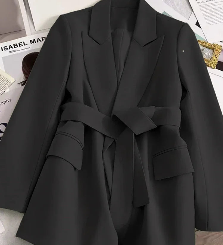 Blazer Feminino Primavera Outono Novo em Moda para Escritório, Blazers Soltos para Mulheres, Casacos e Jaquetas Femininas