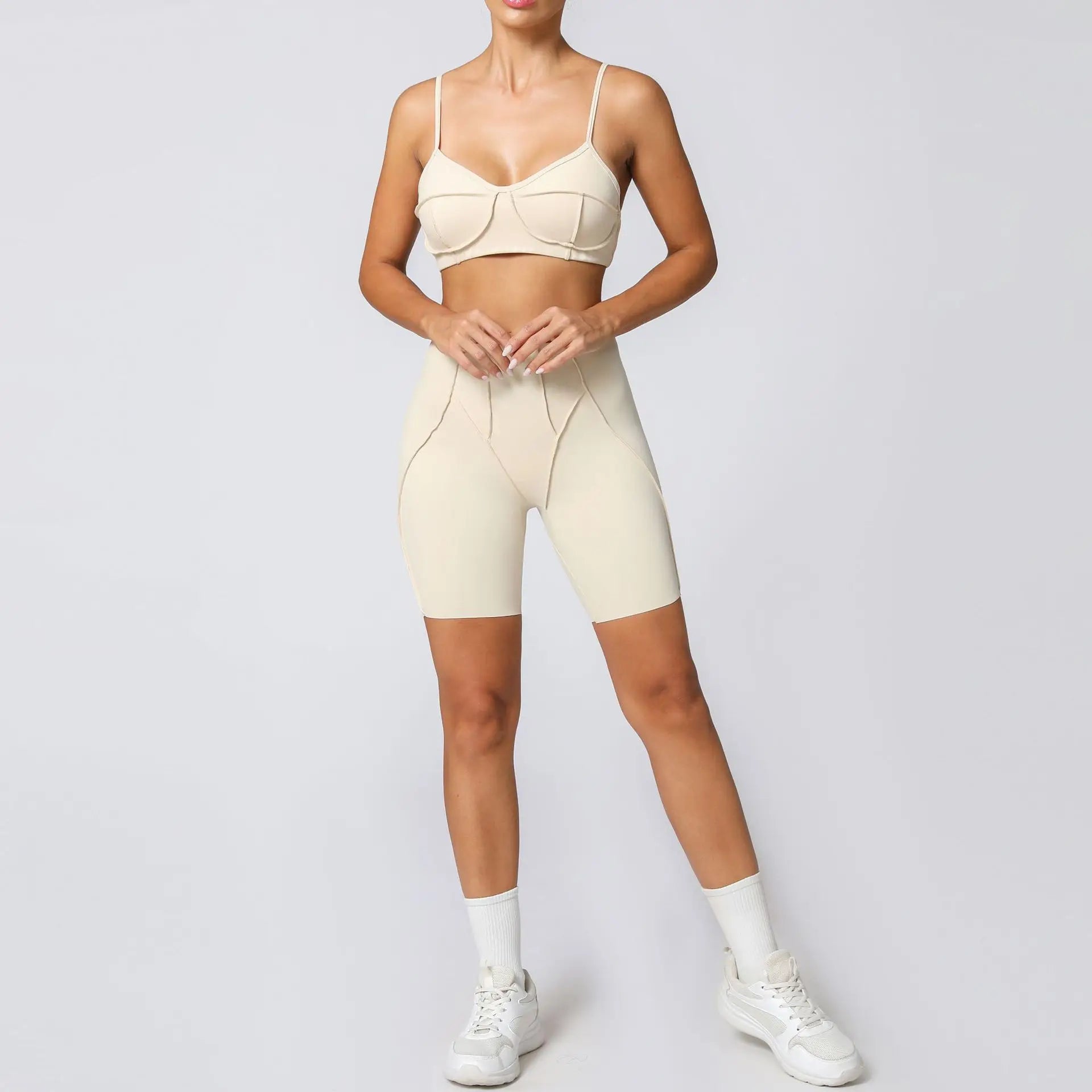 Yoga esportes conjuntos de fitness cintura alta hip-lifting calças abertas volta sutiã terno casual correndo treino ginásio leggings sexy conjuntos femininos