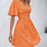 Casual férias solto vestidos curtos para as mulheres 2024 moda verão feminino floral impressão a linha vestido elegante vintage vestido feminino