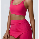 Conjuntos de yoga 2 peças conjuntos de treino para mulheres agasalho roupas de ginástica cintura alta shorts roupas correndo ternos sutiãs de fitness