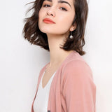 Cardigans femininos 2025 primavera outono malhas moda coreana cardigan estilo curto topos com decote em v malha outerwears suéteres sólidos