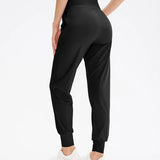 Calças Jogger Femininas Soltas de Secagem Rápida para Yoga com Bolso, Calças Casuais para Corrida e Treino Fitness