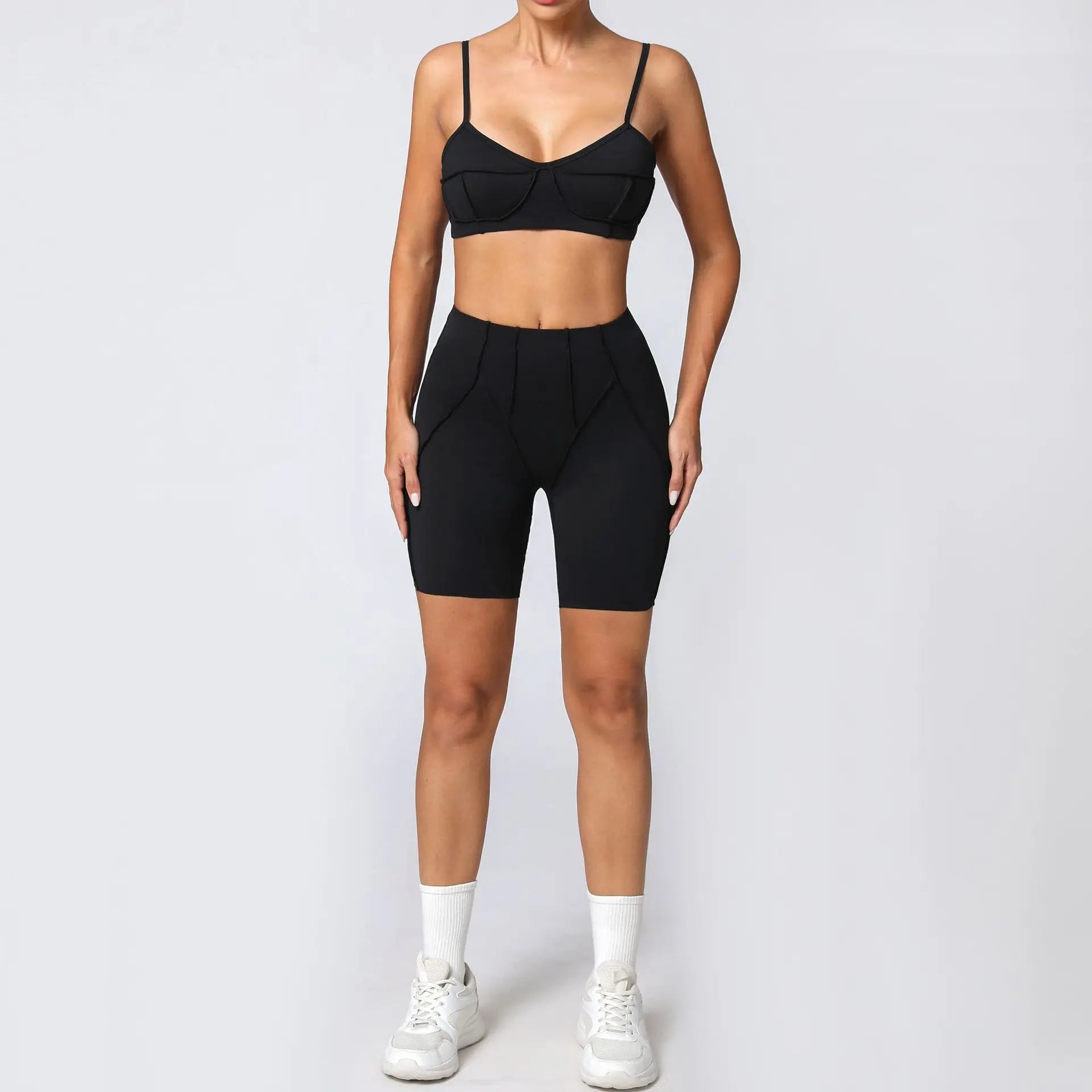 Yoga esportes conjuntos de fitness cintura alta hip-lifting calças abertas volta sutiã terno casual correndo treino ginásio leggings sexy conjuntos femininos