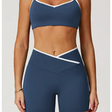 Conjunto de yoga 2 peças roupas de treino feminino agasalho roupas de ginástica cintura alta bell-bottoms sexy fitness bta terno esportivo