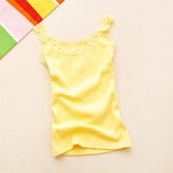 Regatas femininas verão o pescoço cor sólida feminino em forma de u baixo corte rendas suspender colete 2024 nova sem mangas camisola para senhoras