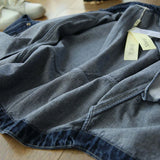 Jaqueta jeans para mulheres primavera outono outerwear mulher jean casaco liso azul 2025 modelos tendência vintage à venda recém chegados em