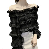 Camisas e blusas de chiffon para mulheres estilo coreano túnica 2025 moda streetwear fino elegante bonito promoção venda de mulher topo colheita