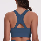 Sutiãs Esportivos Femininos com Recortes, Respiráveis, Sem Costura, Elásticos, com Costas Bonitas, Sutiã de Yoga com Copas Removíveis, Roupa Esportiva para Academia