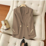 Casual manga longa blazer calça define ternos para mulher 2025 moda 2 peças conjunto para mulheres casacos jaquetas