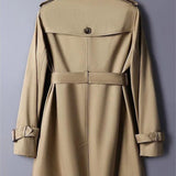 Trench coat para mulheres duplo breasted britânico trench coats e jaquetas feminino 2024 roupas de inverno feminino gravata cintura casaco longo feminino
