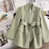 Blazer Feminino Primavera Outono Novo em Moda para Escritório, Blazers Soltos para Mulheres, Casacos e Jaquetas Femininas