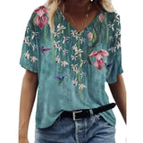 Camiseta feminina de grandes dimensões verão moda desenhada impressa casual manga curta pulôver confortável plus size camiseta roupa da moda