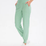 Calças Jogger Femininas Soltas de Secagem Rápida para Yoga com Bolso, Calças Casuais para Corrida e Treino Fitness