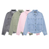 Jaquetas jeans femininas verão 2024 elegantes e bonitos casacos femininos senhoras moda casacos urbanos y2k sólido senhora jaquetas