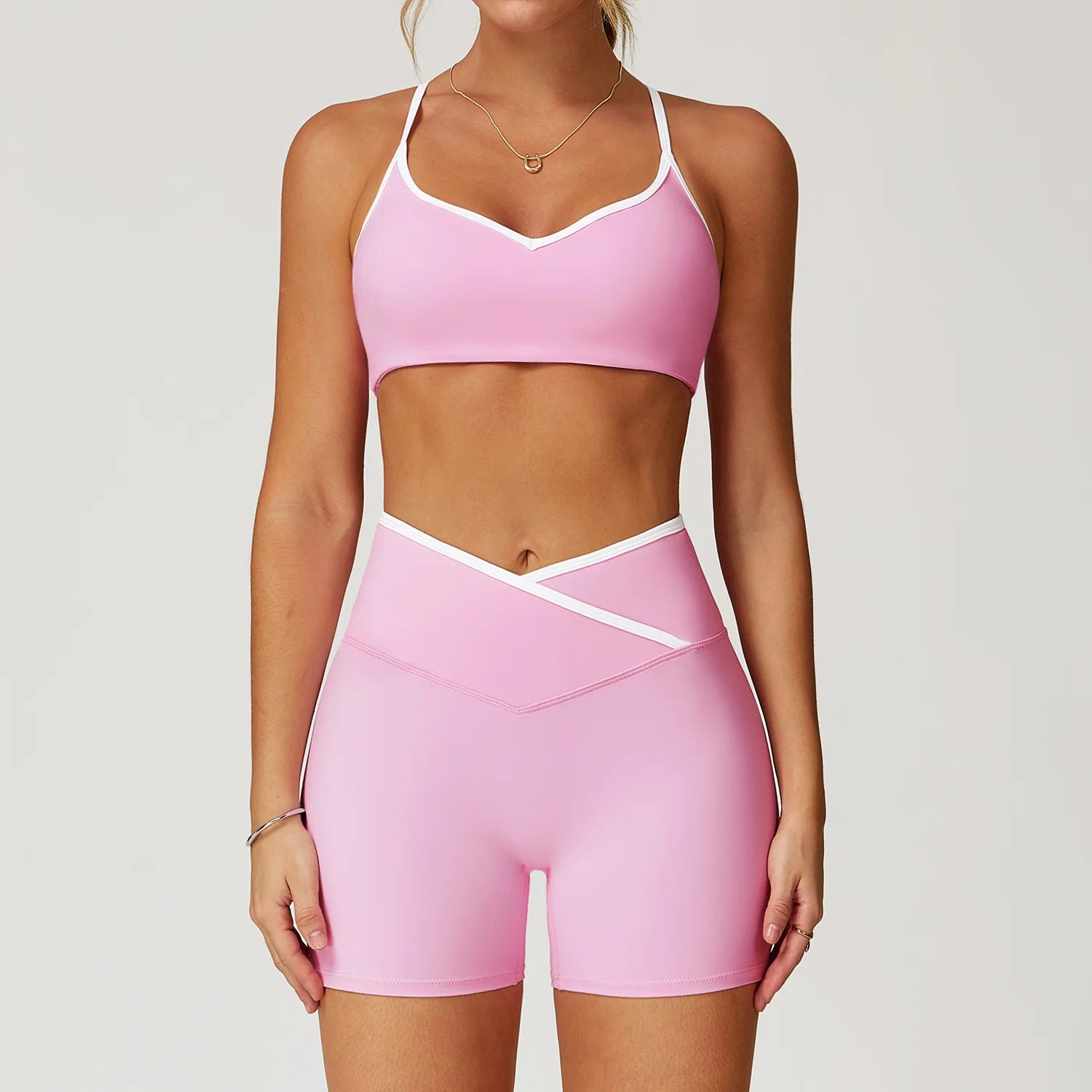 Conjunto de yoga 2 peças roupas de treino feminino agasalho roupas de ginástica cintura alta bell-bottoms sexy fitness bta terno esportivo