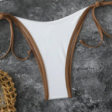 Conjuntos de Biquíni para Mulheres, Biquínis Micro String Brasileiros, Sexy, Dois Peças, Trajes de Banho em Triângulo