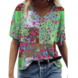 Camiseta feminina de grandes dimensões verão moda desenhada impressa casual manga curta pulôver confortável plus size camiseta roupa da moda